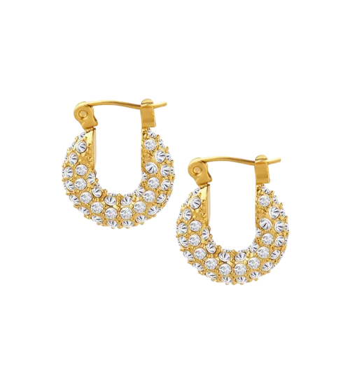 Rhinestone Gold Earrings