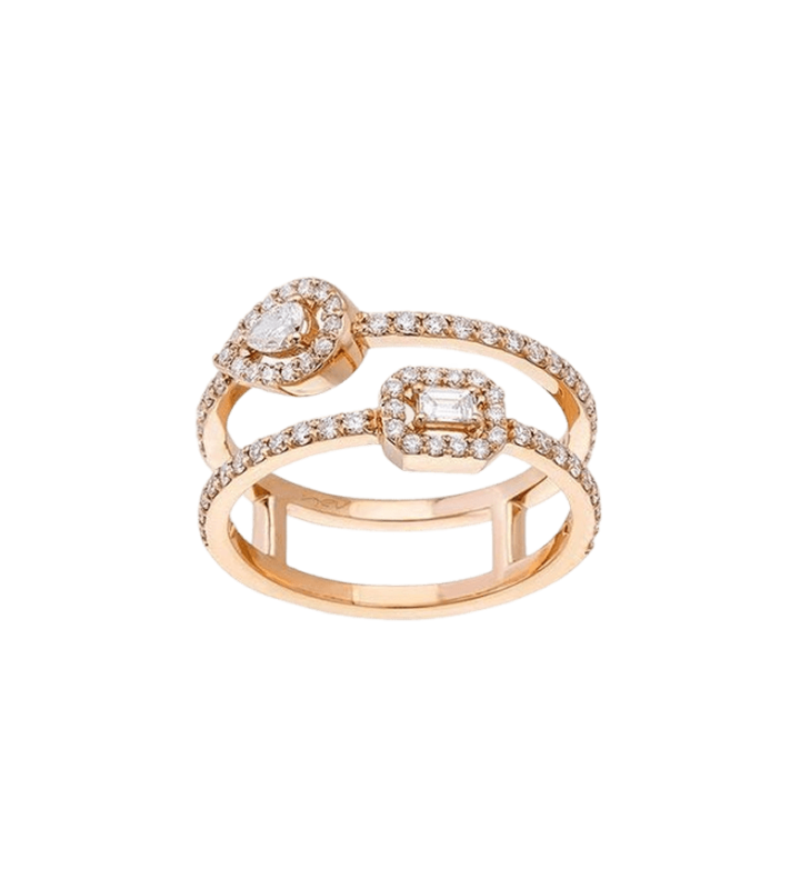 Diamond Curb-Link Ring